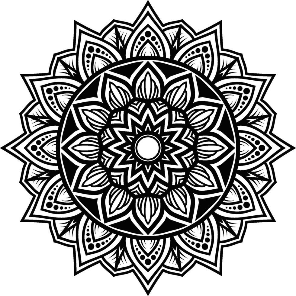 Circular pattern mandala art vector