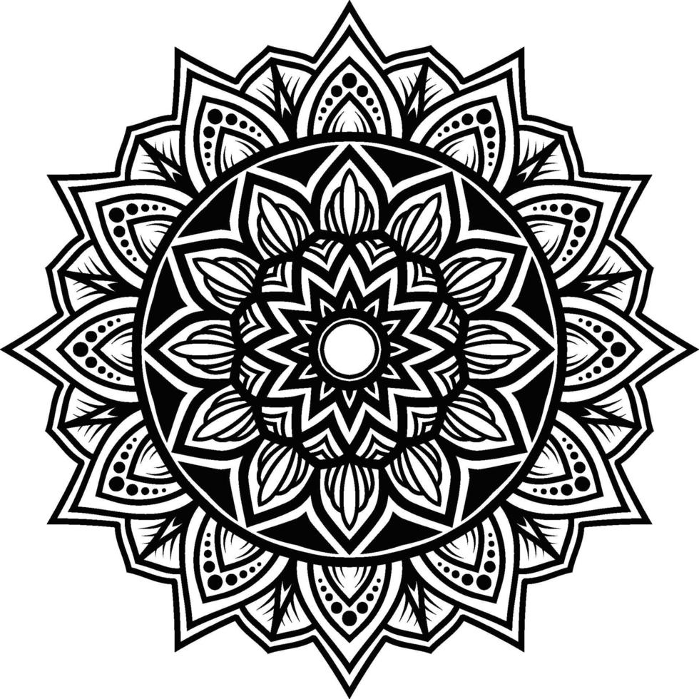 arte de mandala patrón circular vector