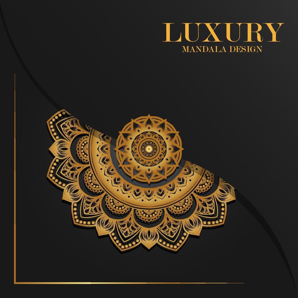 Luxury mandala round ornament pattern background vector