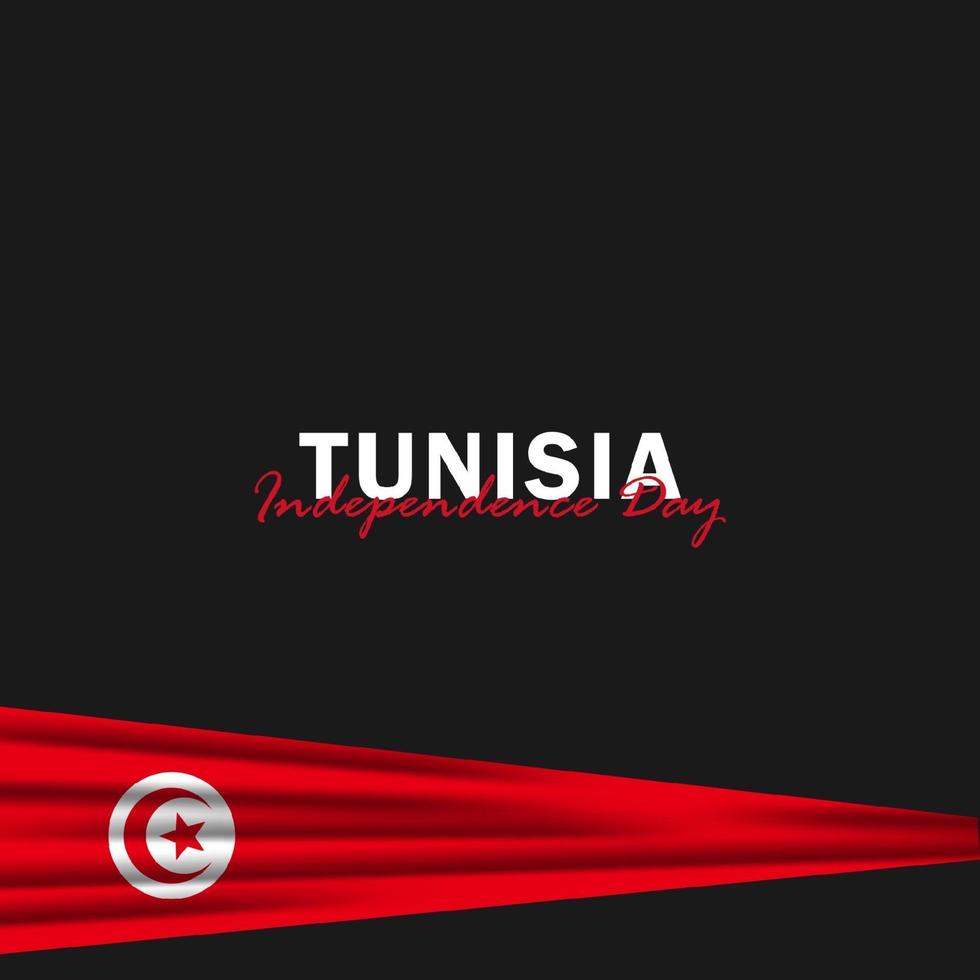 Vector of Independence Day with Tunisia Flags.