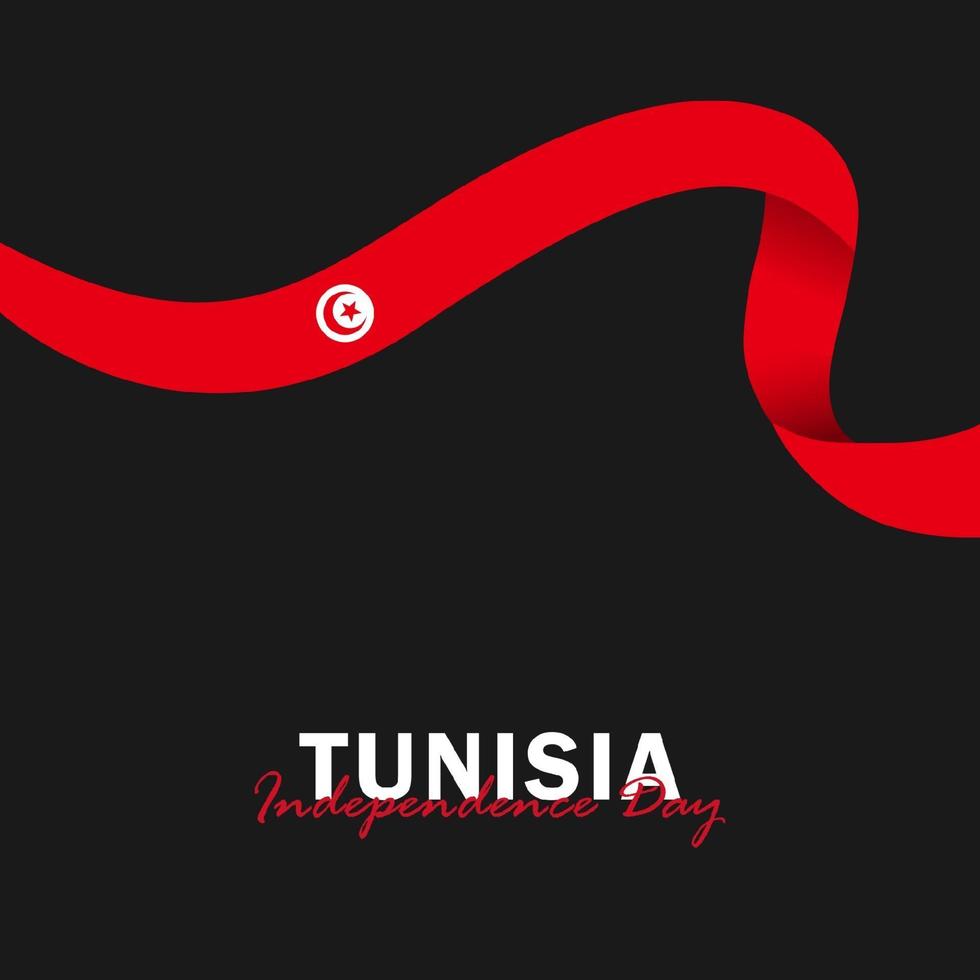 Vector of Independence Day with Tunisia Flags.