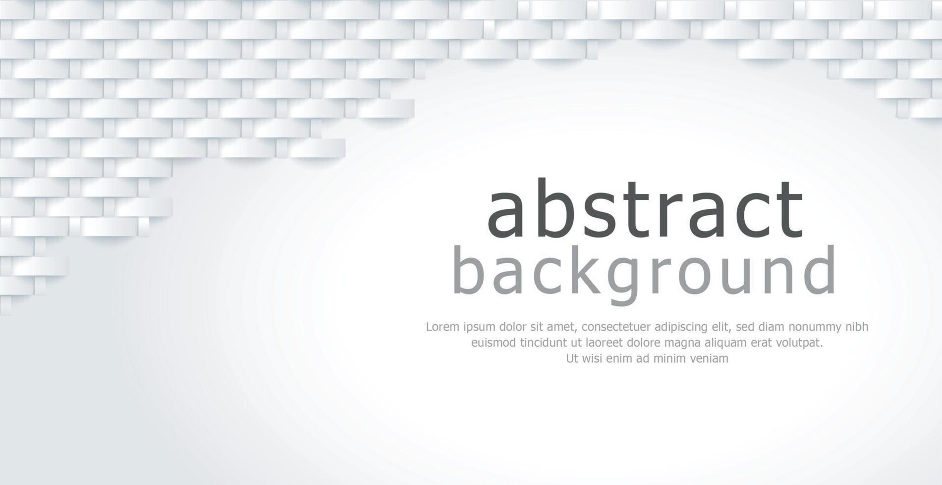 Abstract white and gray wicker, background texture, with space for advertising text - Vector