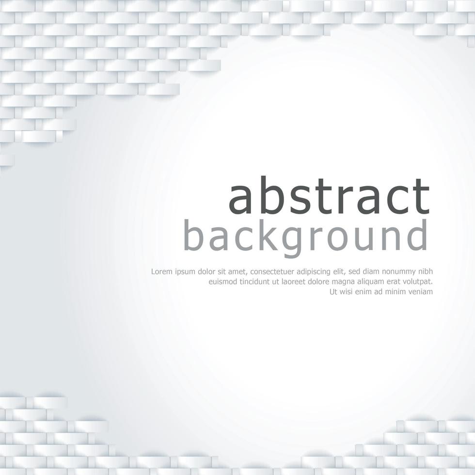 Abstract white and gray wicker, background texture, with space for advertising text - Vector