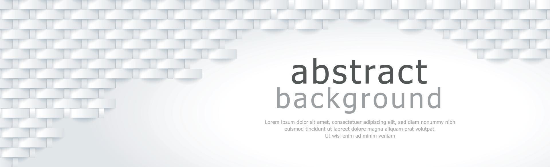 Abstract white and gray wicker, background texture, with space for advertising text - Vector