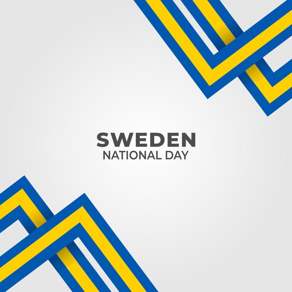 Sweden National Day. Celebrated annually on June 6 in Sweden. Happy national holiday of freedom. Swedish flag. vector