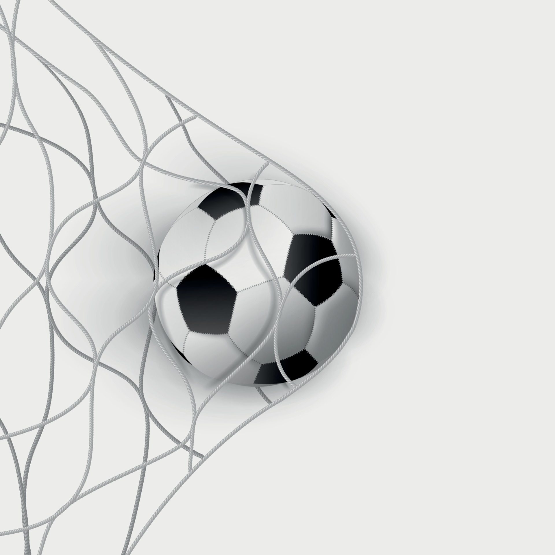 Soccer Ball In A Soccer Goal Net On A White Background Vector Vector Art At Vecteezy