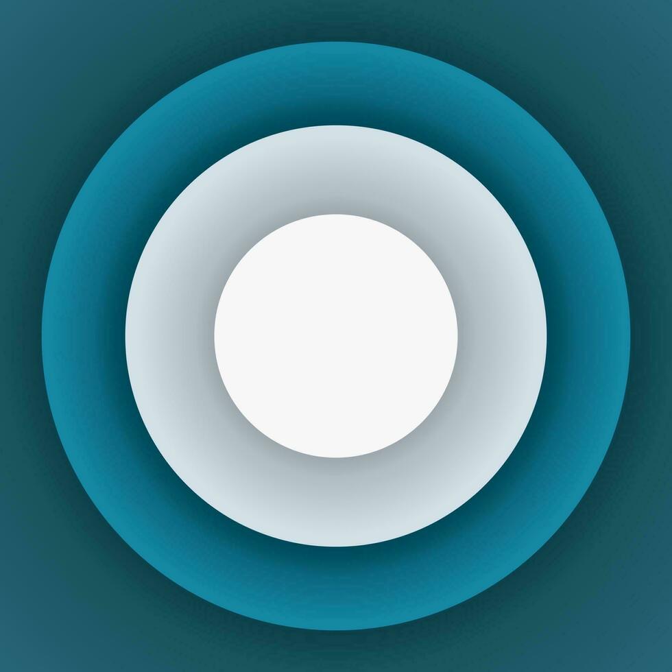 Abstract blue Circle geometric shape paper cut layer minimal background. Paper art style of cover design for business banner template and material design.Vector illustration. vector