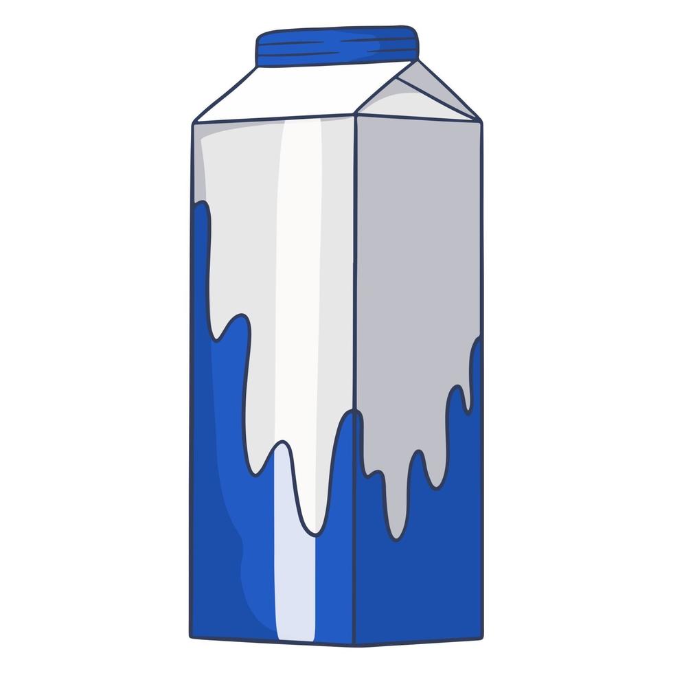 Milk in a cardboard carton vector