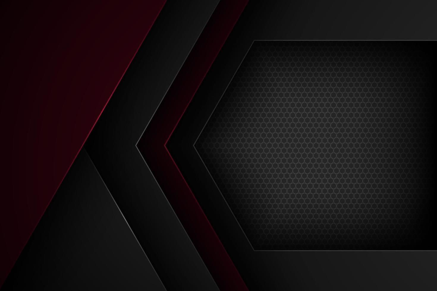 Black abstract vector background with overlapping characteristics.