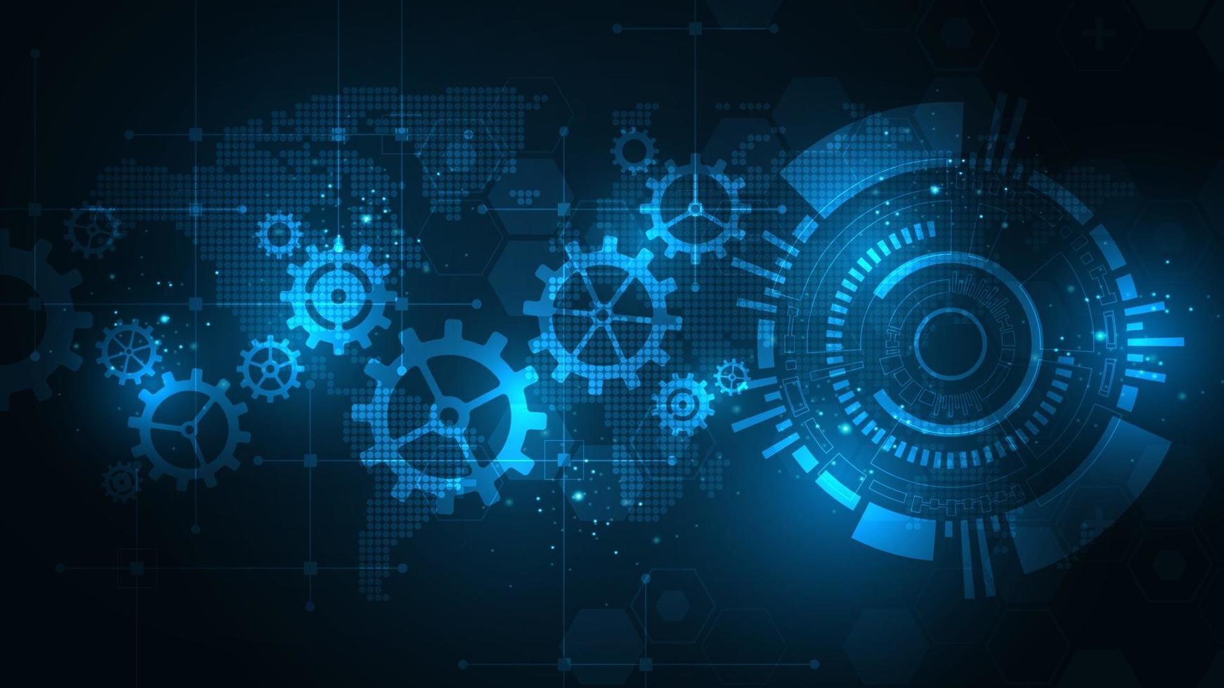 A technology interface with mechanical concepts. 2275423 Vector Art at