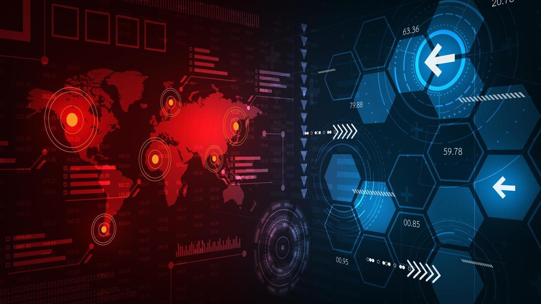 la interfaz para actualizar la información de la situación mundial actual. vector