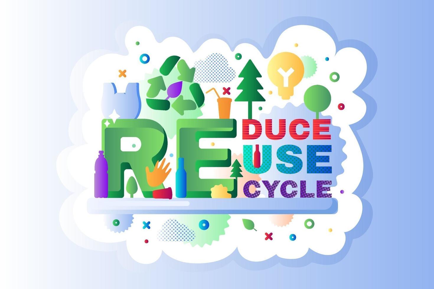 Recycle waste logo icon outline vector