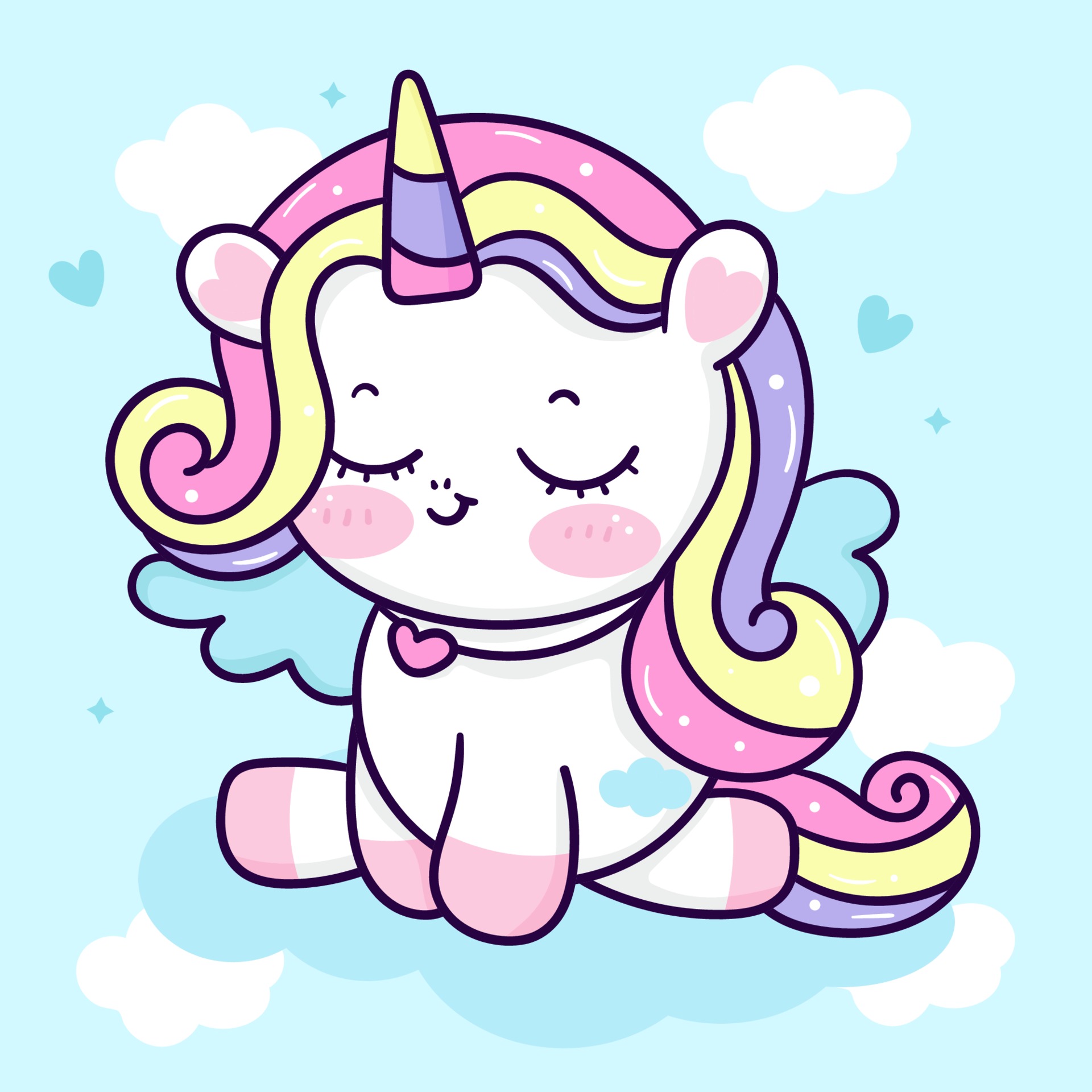 Descubrir 40+ imagen kawaii pastel unicorn