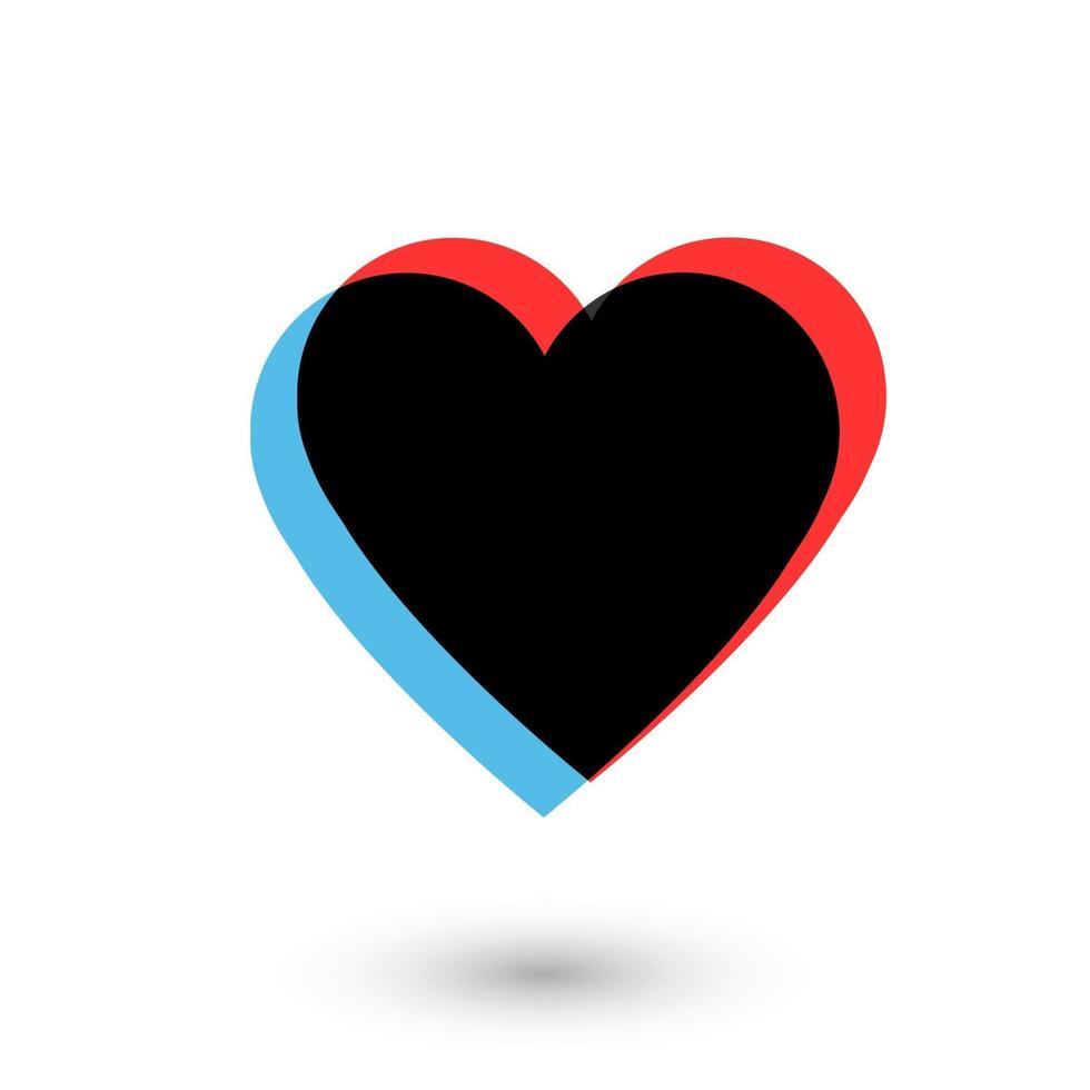 Like social network icon in heart shape on white vector