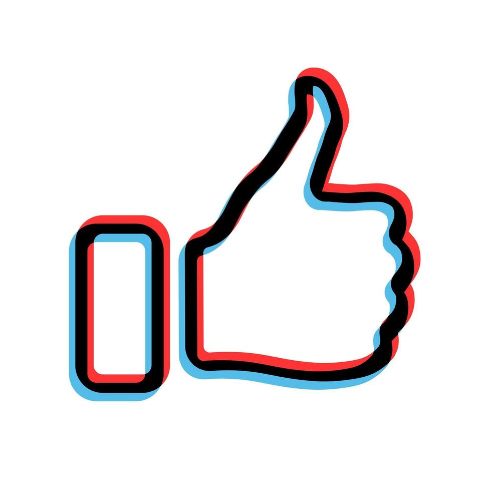 Thumbs up icon, for social communication app vector