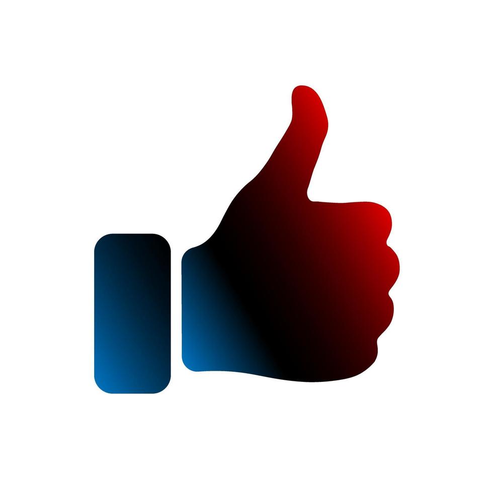 Thumbs up icon, for social communication app vector