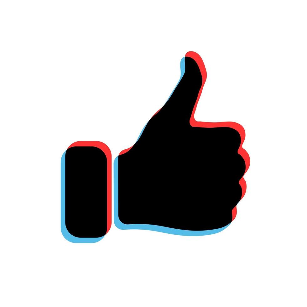 Thumbs up icon, for social communication app vector