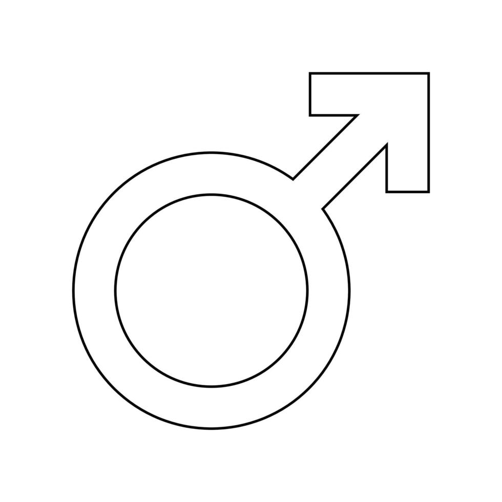 Simple illustration of Mars symbol Concept of gender symbols vector