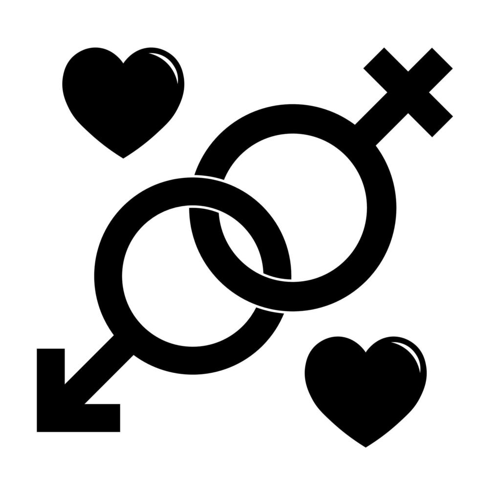 Simple illustration of Mars and Venus symbol Concept of gender symbols vector