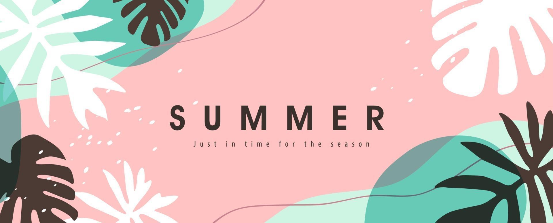 Colorful Summer background layout banners design. Horizontal poster, greeting card, header for website vector