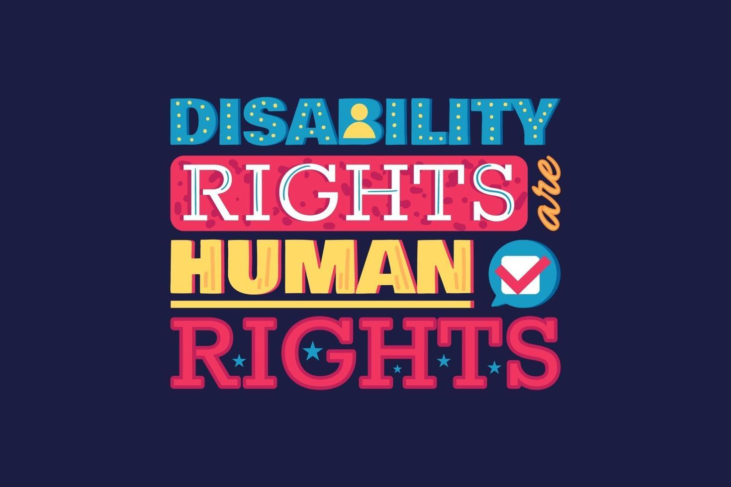 Protect Rights of Disable People Human Equality vector