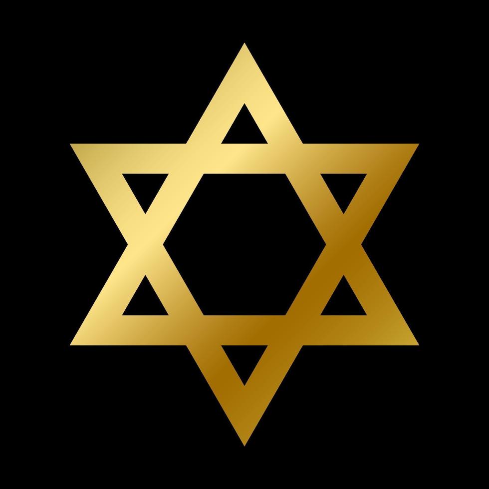 David star symbol isolated judaism sign outline vector