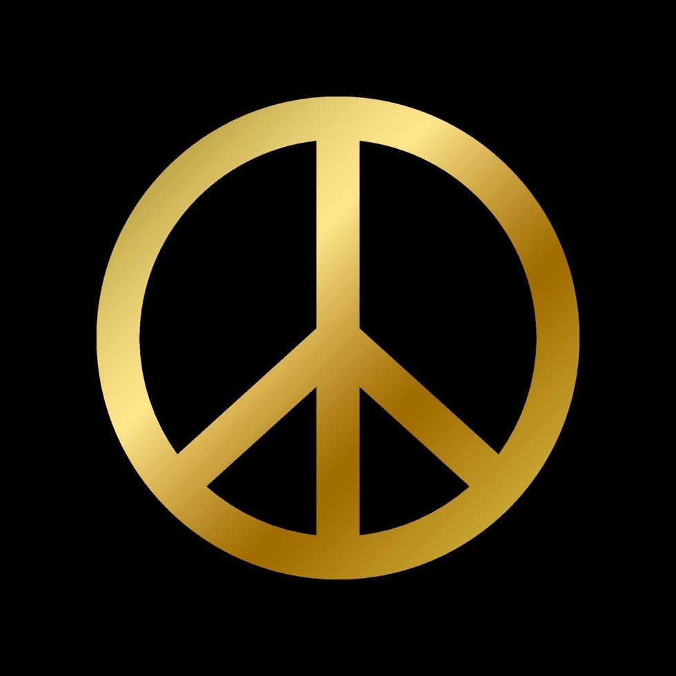 Peace symbol isolated pacifism and hippie sign vector