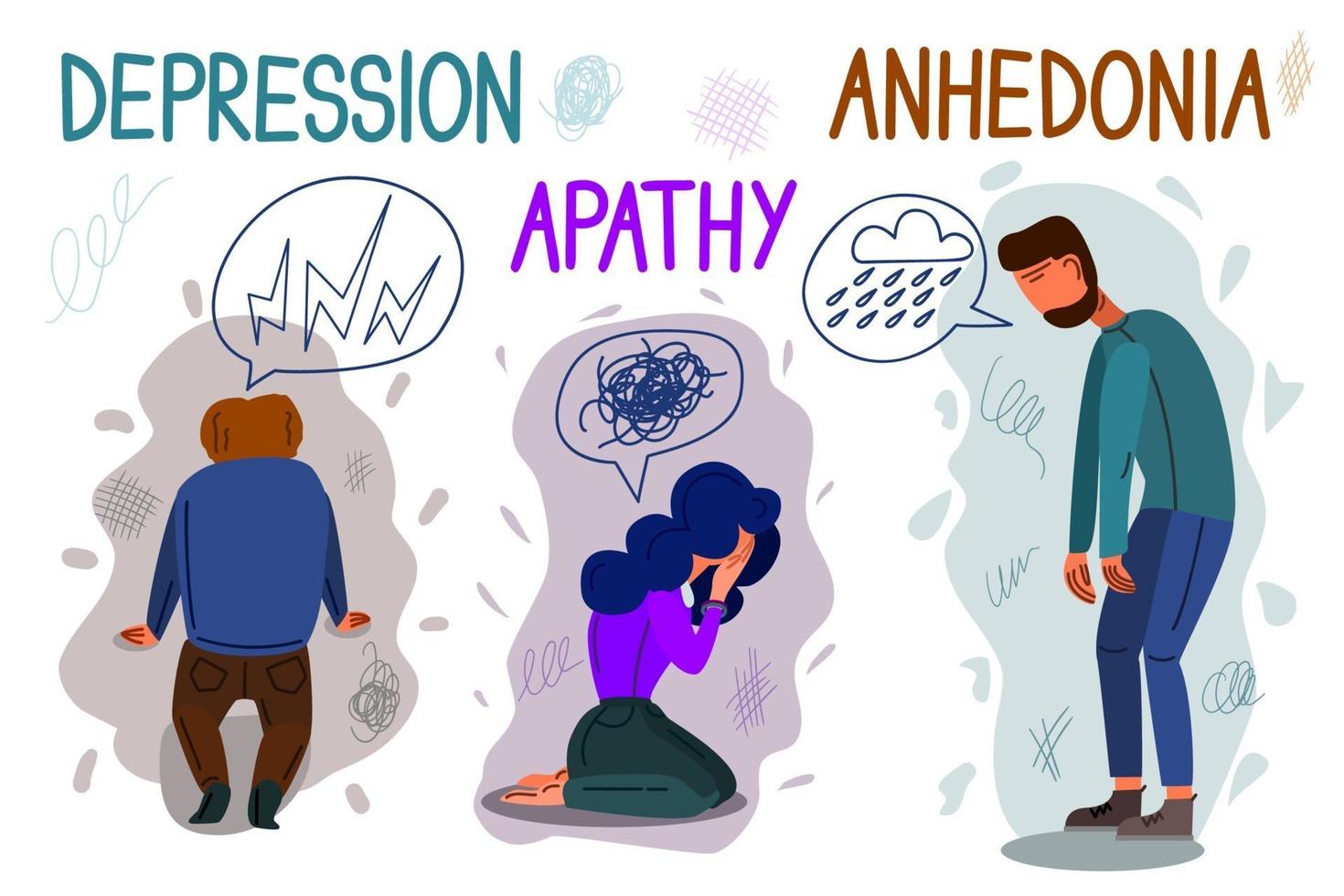 Depression conceptual vector illustration