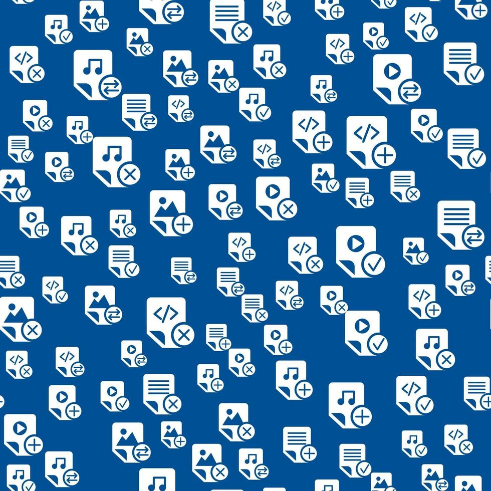 Seamless Pattern with Document Files Folders Icons vector