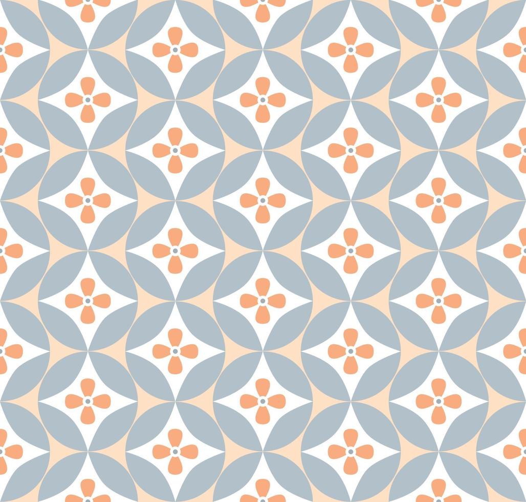 Floral damask seamless ornament. Retro brocade background, oriental ethnic flourish retro texture. Abstract geometric pattern vector