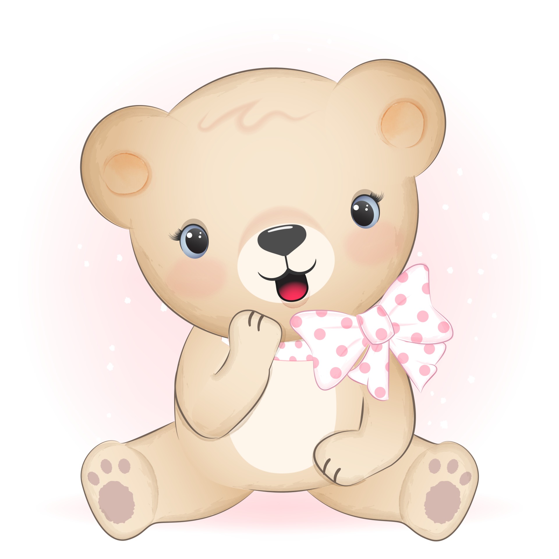 Brown bear smiling with happiness 2276524 Vector Art at Vecteezy