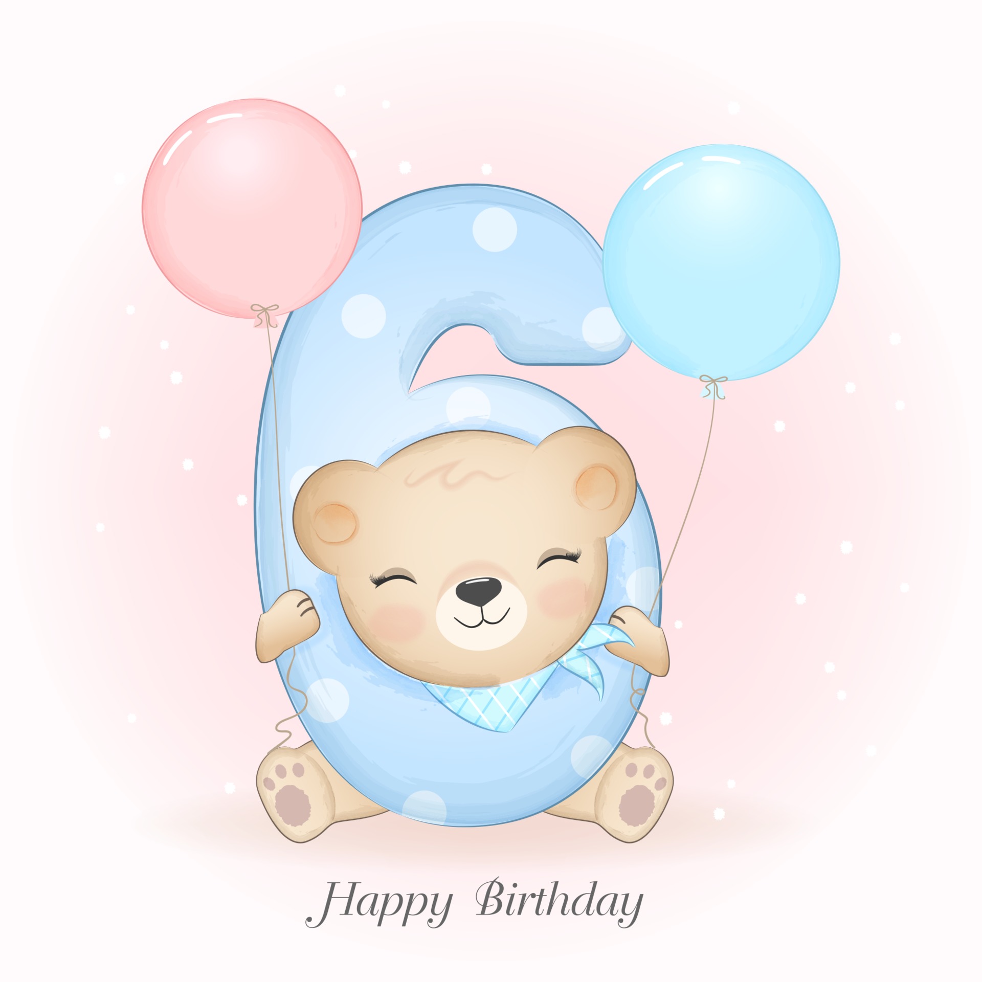 Números de dibujos animados de aniversario de cumpleaños con animales de  globos lindos para cumpleaños fiesta de bebé