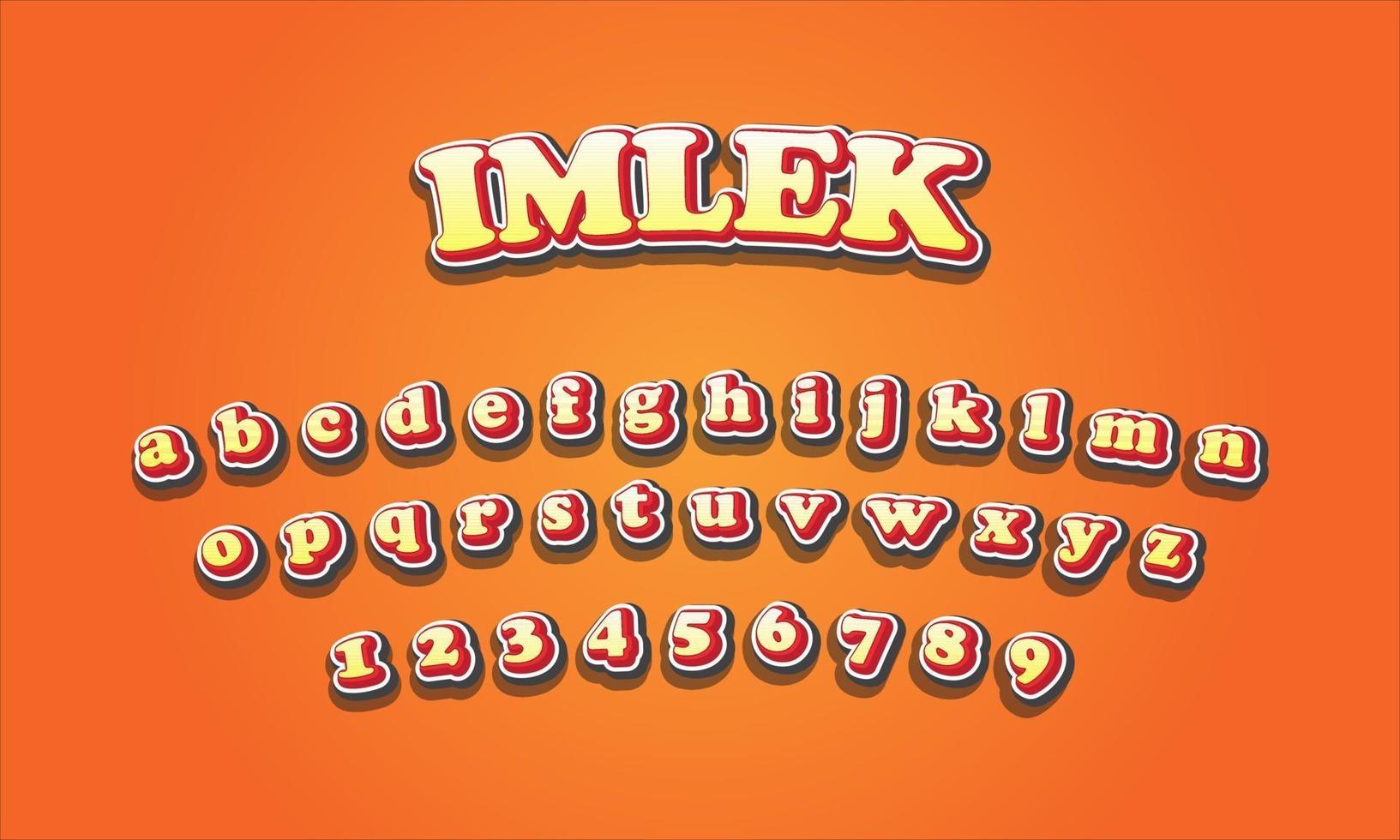 Imlek text alphabet vector