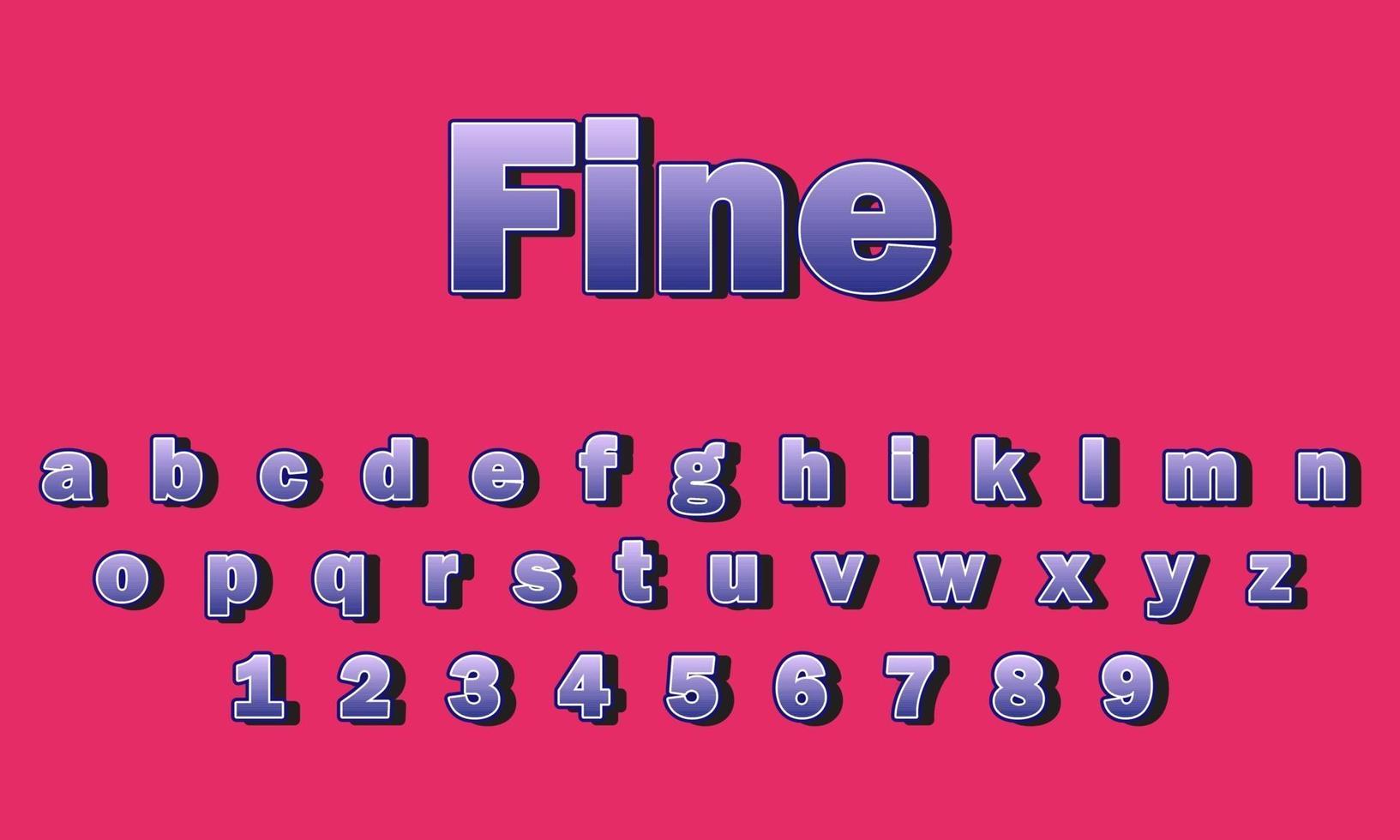 fine text alphabet vector
