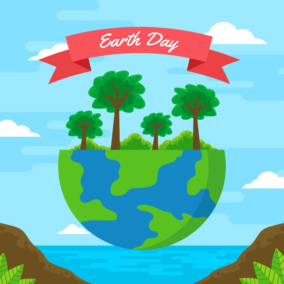 Earth Day Concept Design vector