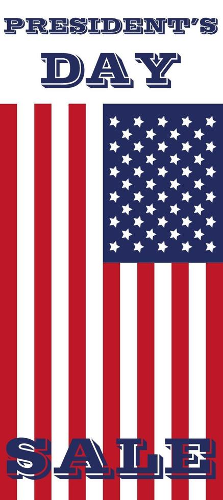 día de los presidentes venta art. bandera de estados unidos y fuegos artificiales vector