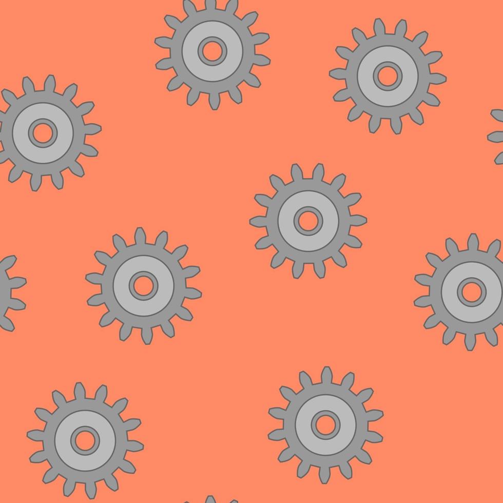 Seamless pattern with gears. Unusual vector background or technical illustration. For print or web.