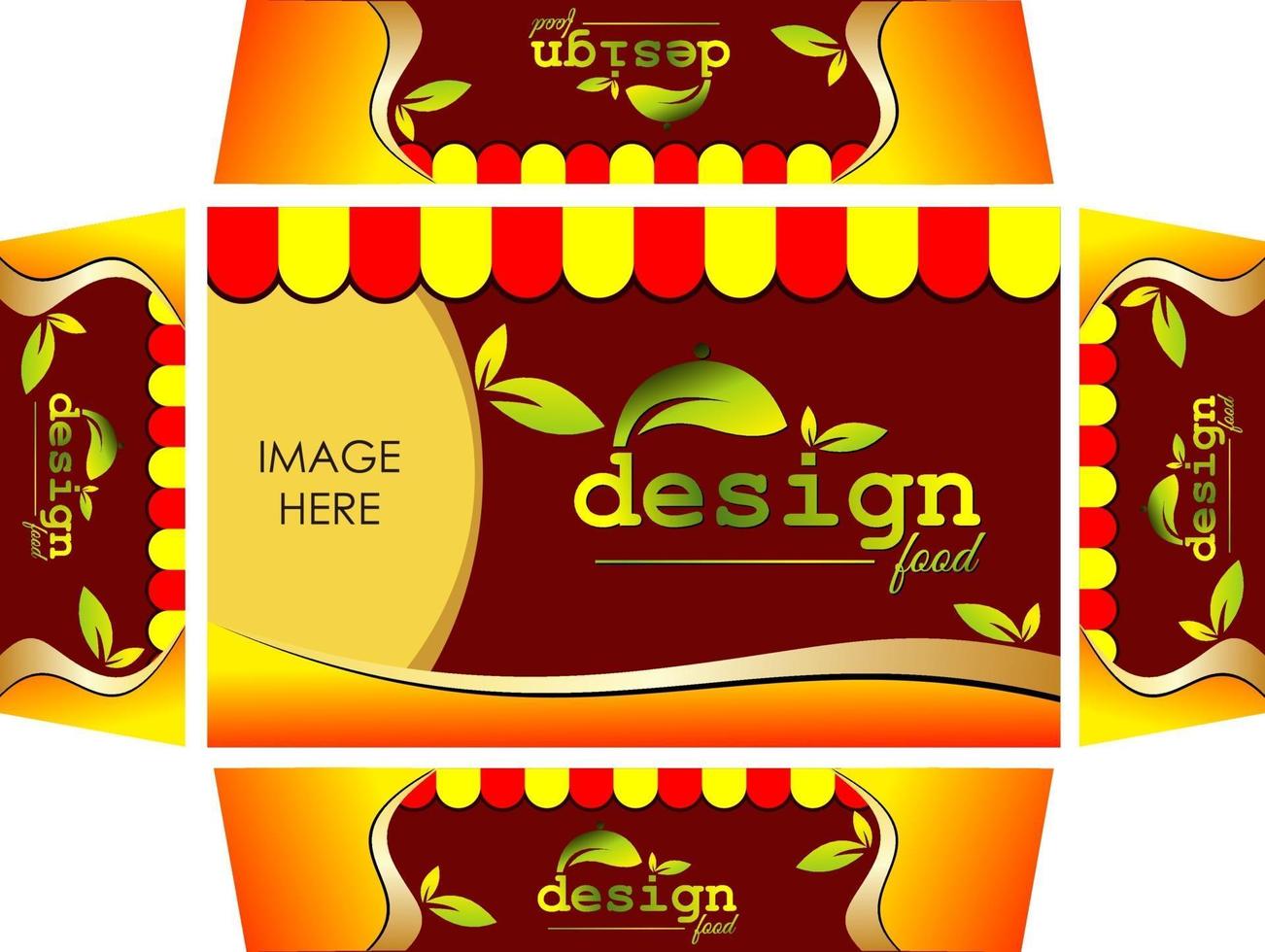 Packaging design for food vector