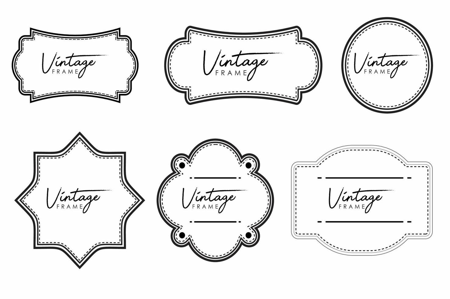 Set of vintage labels vector
