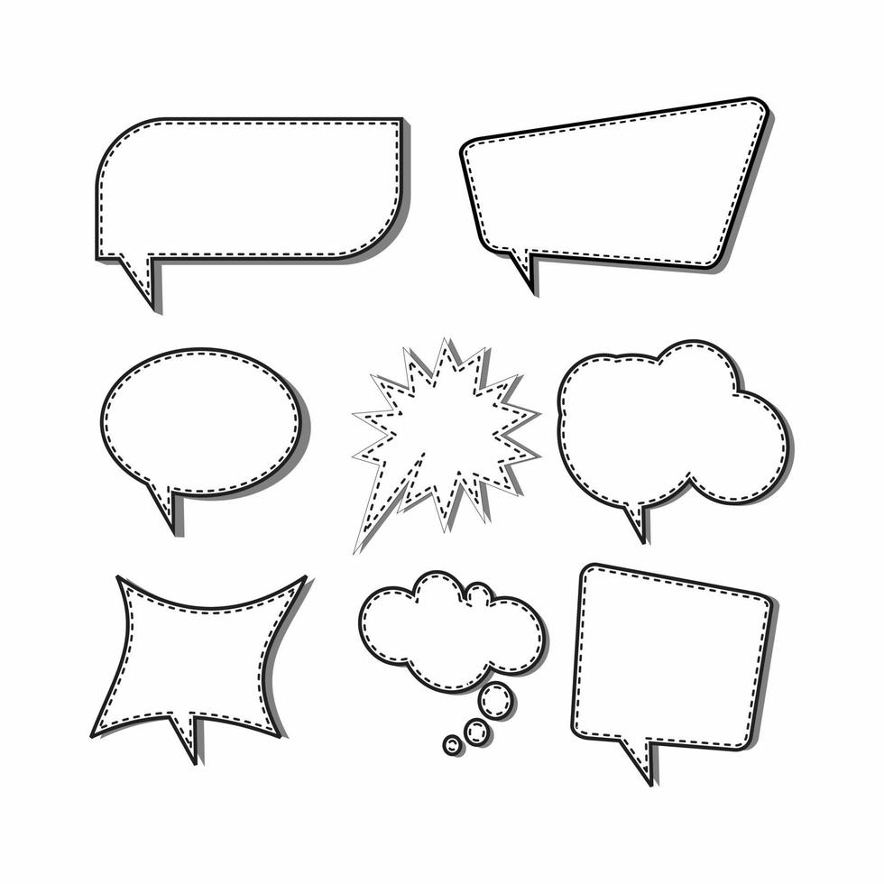 Set of speech bubbles vector