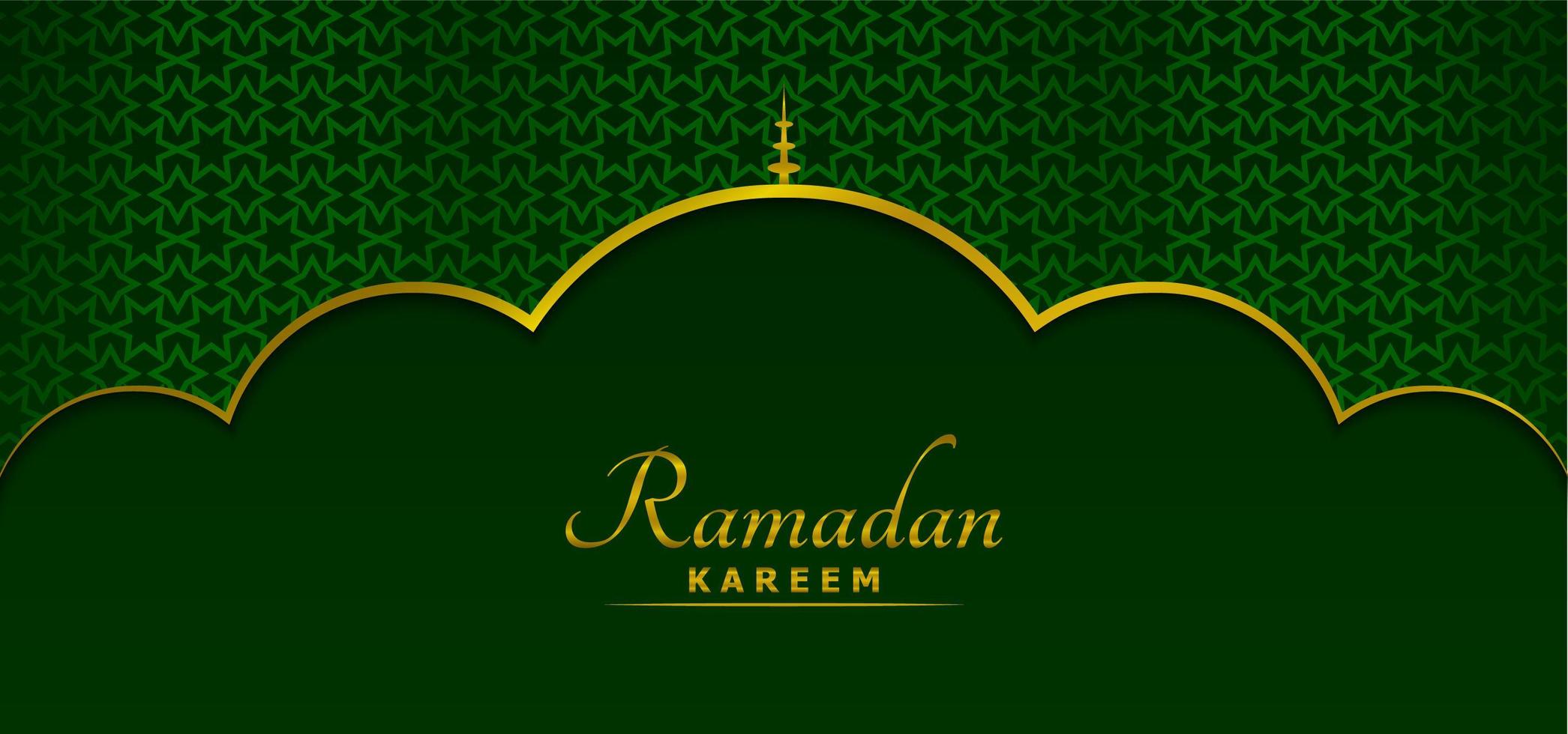 Beautiful Green Ramadan Template Background vector