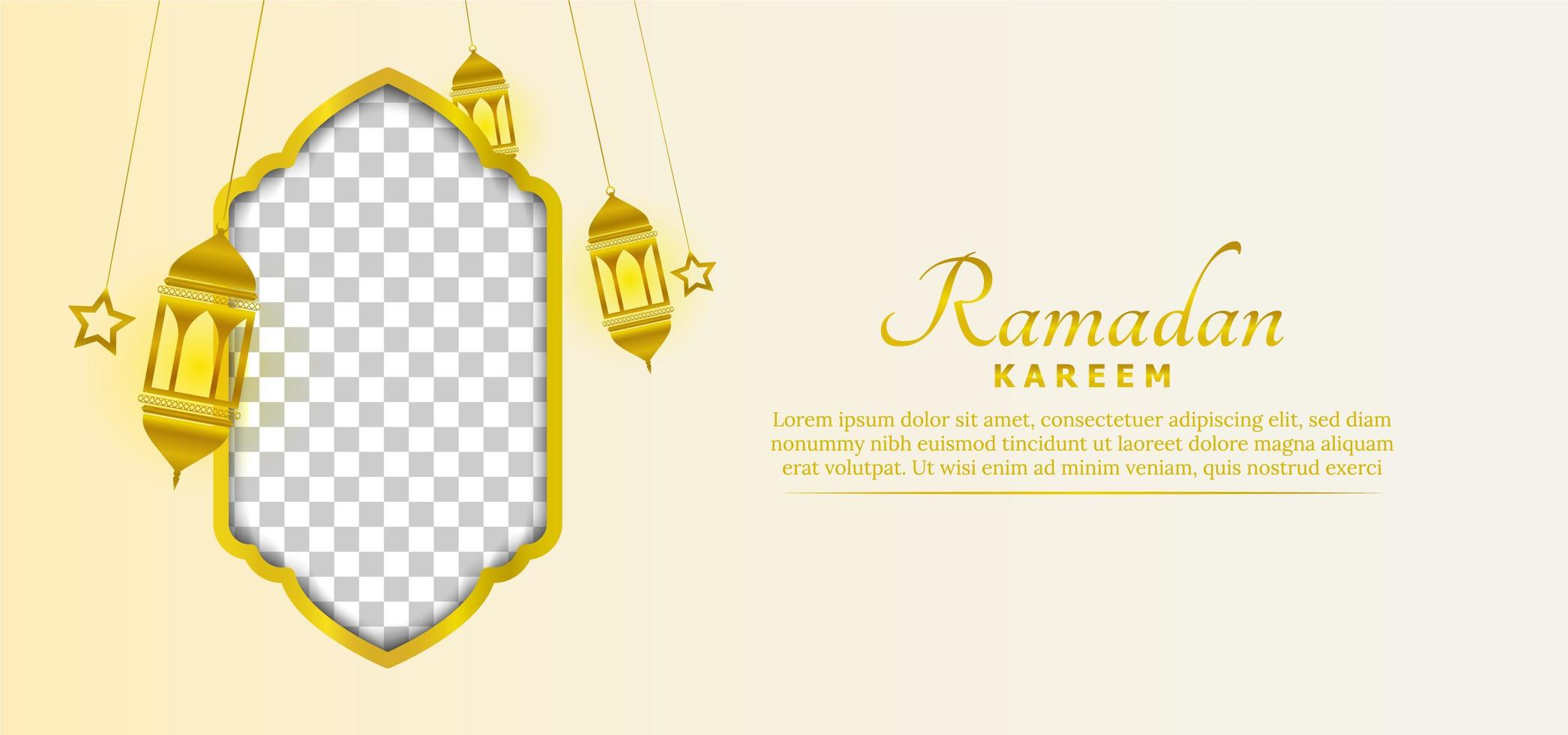 Ramadan kareem background template vector