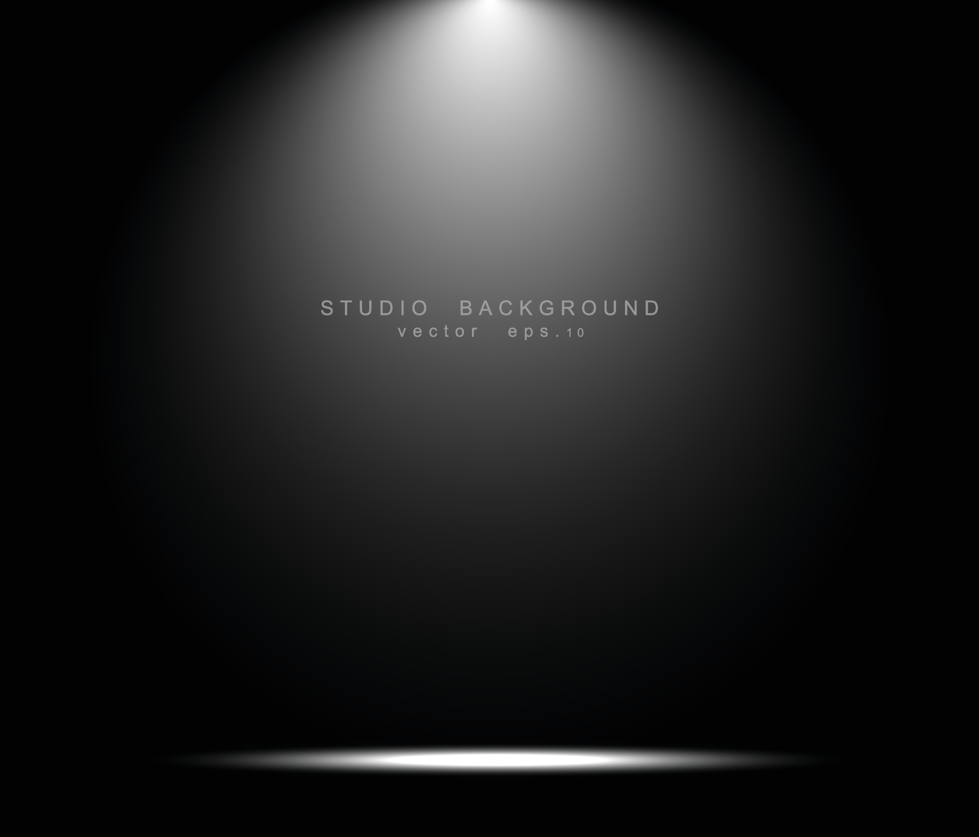 Empty black gradient studio room background. backdrop light interior with  copyspace for your creative project, Vector illustration EPS 10 2276944  Vector Art at Vecteezy