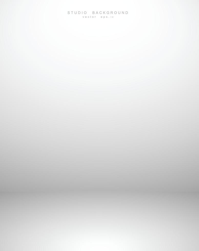 Empty white grey gradient studio room background. backdrop light interior with copyspace for your creative project, Vector illustration EPS 10