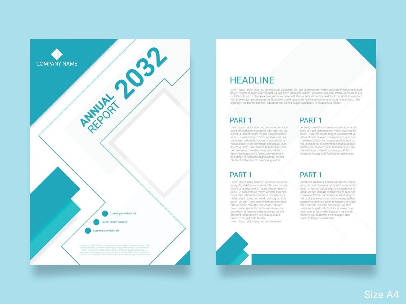 Business annual report template cover vector