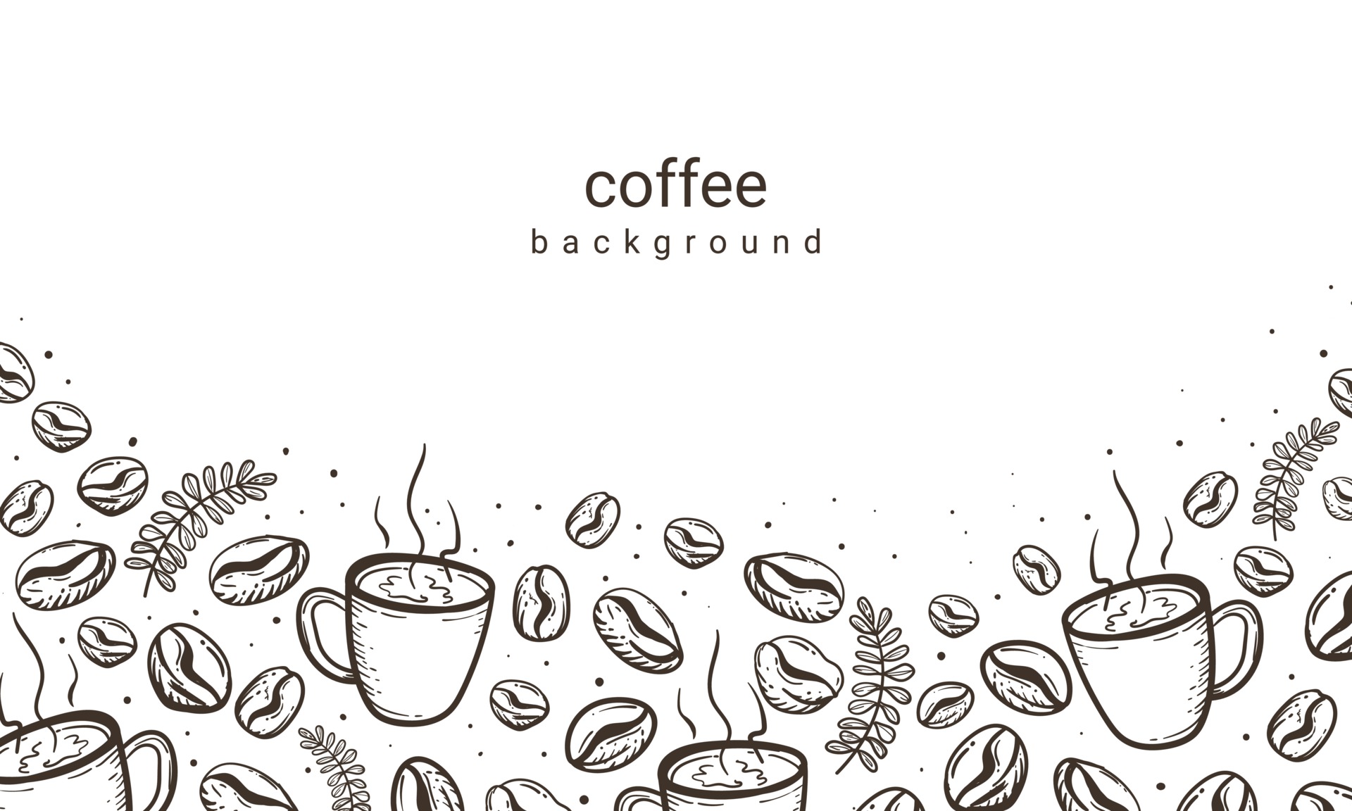 Coffee beans and coffee cup background 2277014 Vector Art at Vecteezy