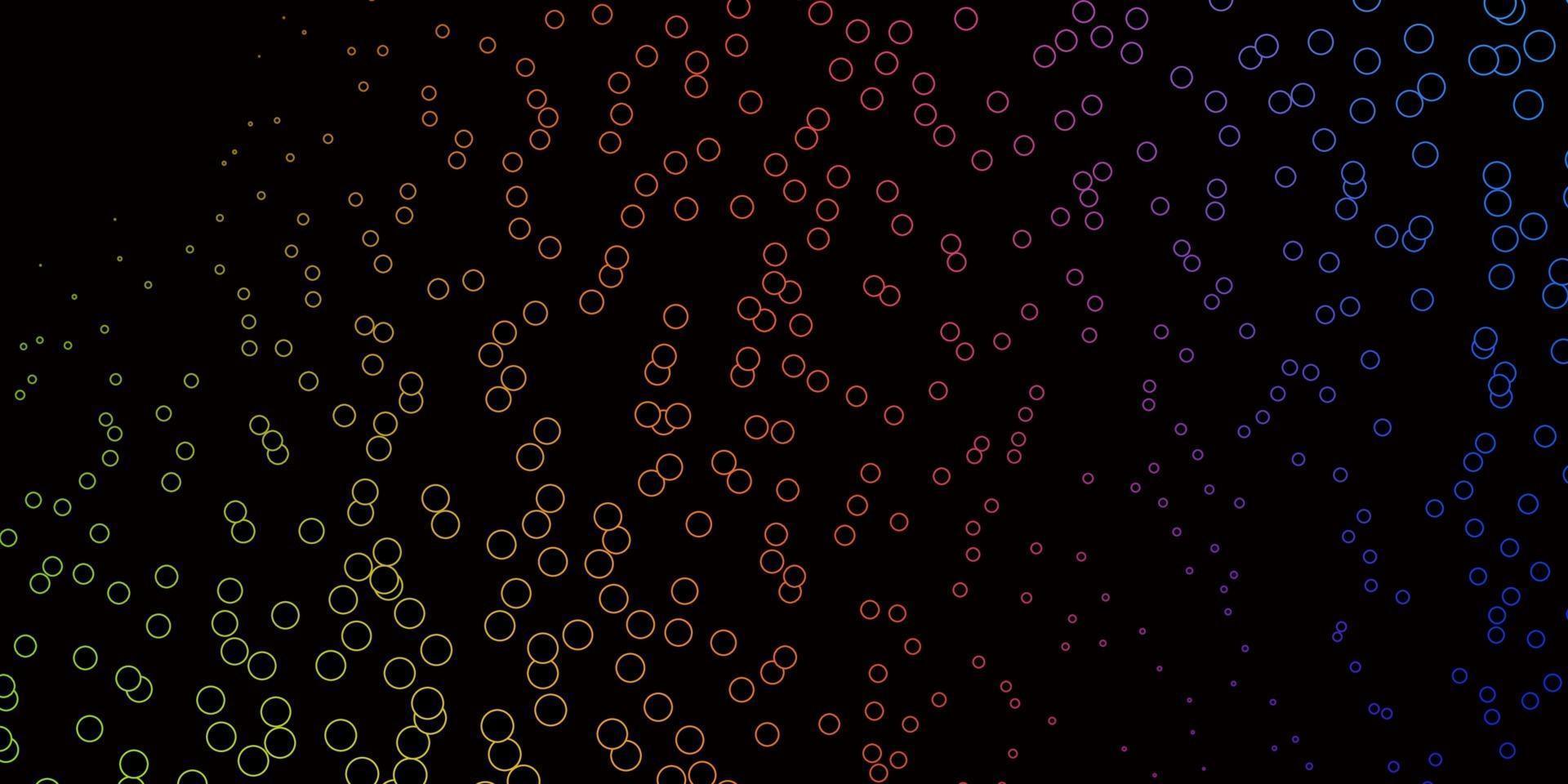 Dark Multicolor vector template with circles.
