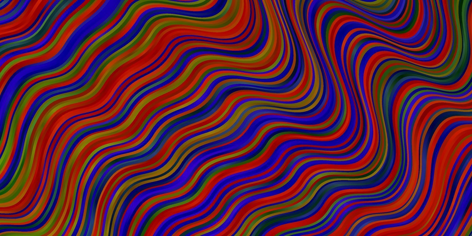 Light Multicolor vector background with bent lines.