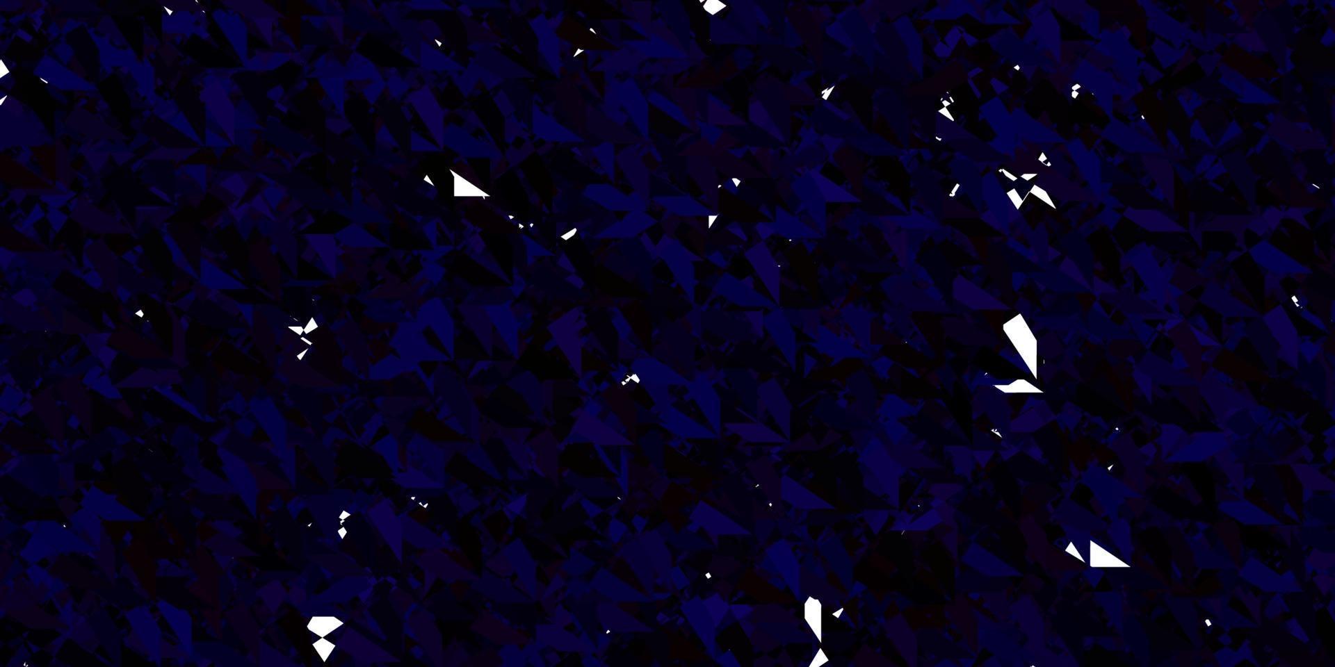 plantilla de vector azul oscuro, rojo con formas triangulares.