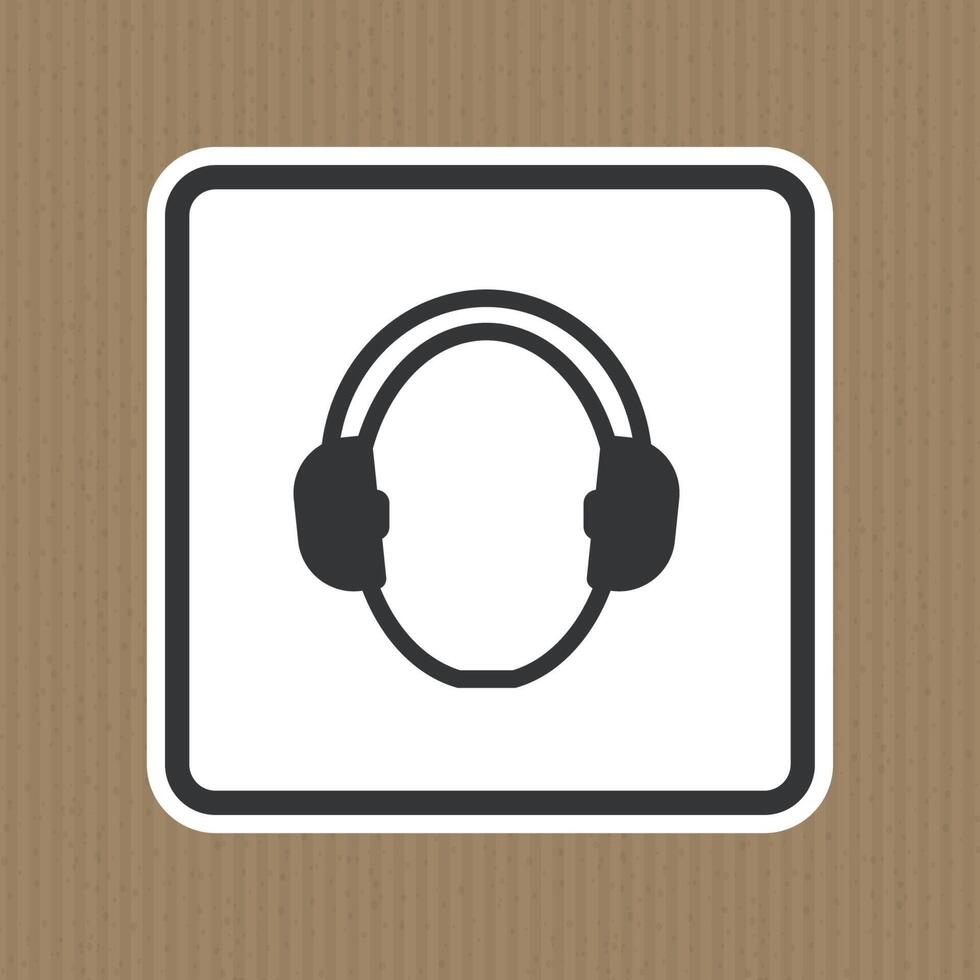 Symbol Wear hearing protection Isolate On White Background,Vector Illustration EPS.10 vector